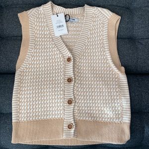Re/Done Cardigan Vest